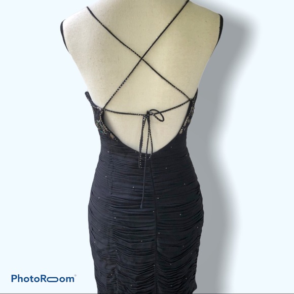 Cache | Sequined Cocktail Floor Length Dress - Picture 6 of 14